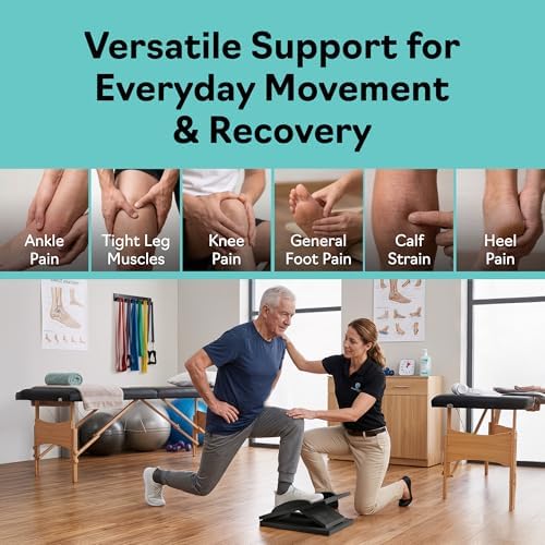 Slant Boards for Exercise, Wooden Slant Board, Calf Stretch Board with 7 Incline Angles, Velour Board, Balance Board & Calf Stretcher, Portable Incline Board for Physical Therapy, Ankle Mobility, Heel & Knees - Image 5