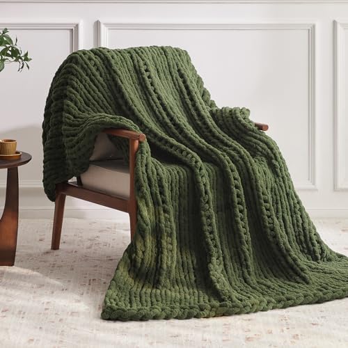 Negwoo Chunky Knit Throw Blanket, Knitted Throw Chenille Yarn, 40"*50" - Image 2