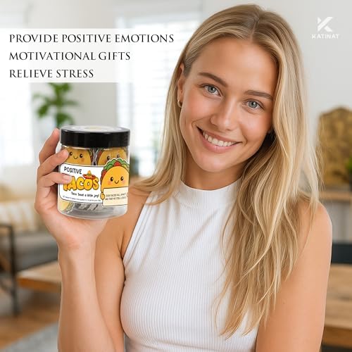 Positive Taco Jar 60 Positive Affirmation Cards Funny Birthday Gifts for Women Men Son Dad Mom Daughter Sister Friend Coworkers Student Teacher Back to School Gifts Mexican Fiesta Party Decorations - Image 4