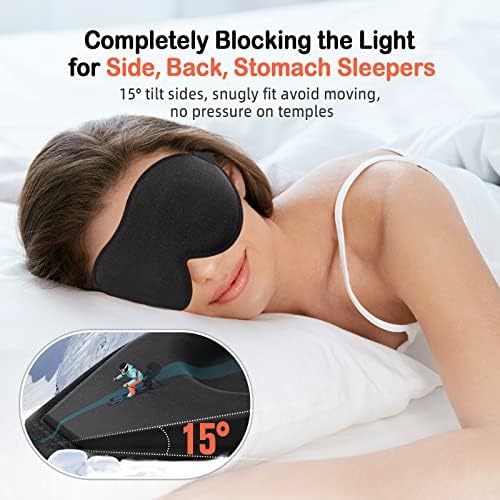 LitBear Sleep Mask for Side Sleeper Women Men, Eye Mask for Sleeping - Image 2