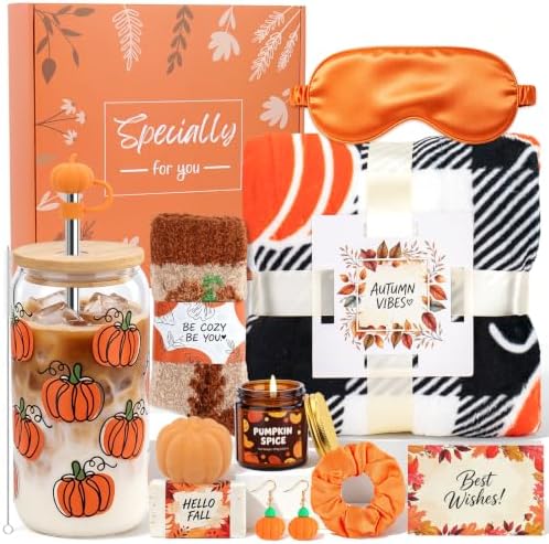 Fall Gifts for Women, Orange Halloween Boo Basket Stuffers, Pumpkin Gifts by Ithmahco