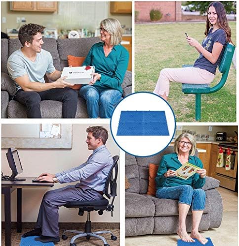 Foot Massage Mat Massage Pad Acupressure Mat Bathroom Mat Yoga Mat Outdoor Game 2 PCS (Blue) - Image 7