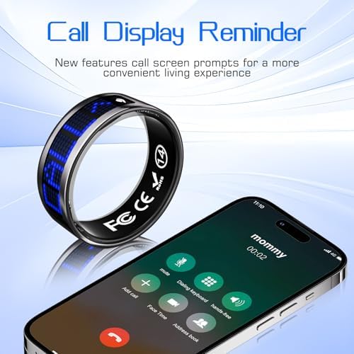 Smart Ring Fitness & Health Tracker with Display Screen for Men Women - Image 3
