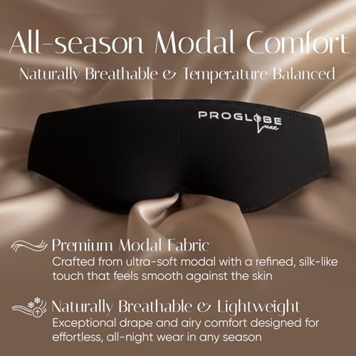 Proglobe Luxe Sleep Mask for Back and Side Sleepers, 3D Eye Mask, Black - Image 6