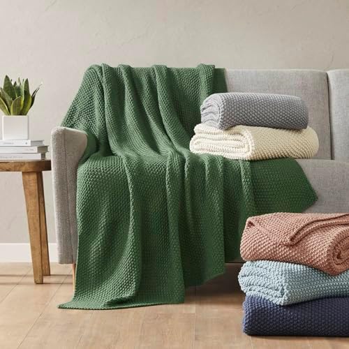 INK+IVY Bree Knit All Season Throw Blanket for Sofa, 50 x 60, Ivory - Image 6