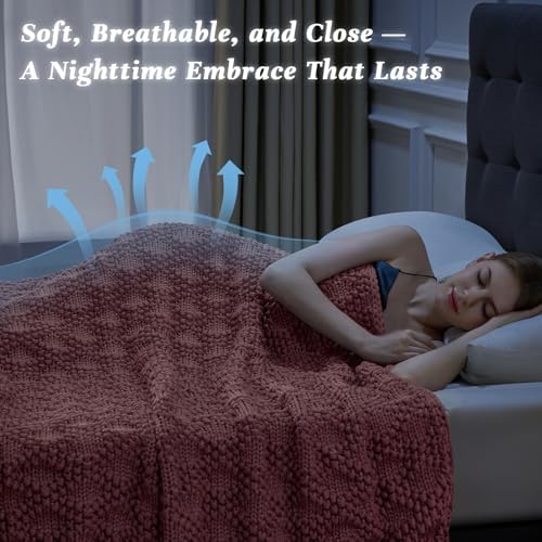 Anysay Knitted Weighted Blanket for Adult,Chunky Knit Throw 48''*72'' 20lbs - Image 3