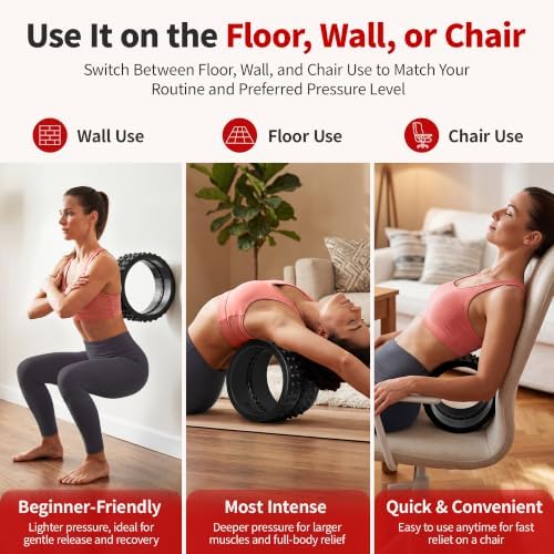 GymCope Curved Foam Roller, Spine-Safe Groove, 530 lb, Blue, Medium - Image 5