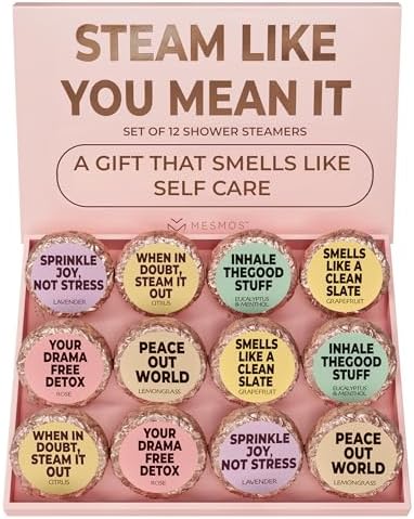 MESMOS 12 Assorted Shower Steamers Aromatherapy, Self Care Gifts for Women, Stress Relief Relaxation Spa Gifts, Spa Day Essentials Accessories, Self Care Set, Aromatherapy Shower Steamer for Women by MesmorizingMemoriesMoments