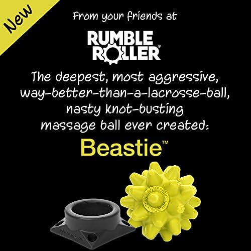 RUMBLE ROLLER Beastie Extra Firm Massage Ball Deep Tissue Trigger Point Tool for Muscle Knots, Myofascial Release, Recovery & Mobility, Lacrosse Ball Alternative - Image 2