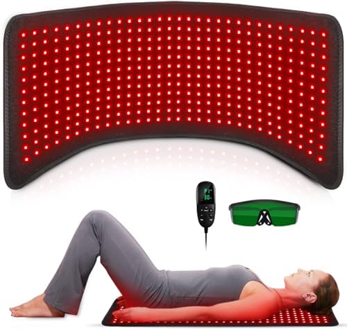 Red Light Therapy, Infrared Light Therapy 31.6" * 11.8" Large Wrap Pad 360LEDs for Body Back Waist Knee Joint Pain Relief, Muscle Repair, Decrease Inflammation, Ideal Gift by FEANGLI