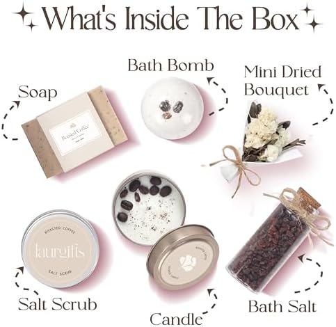 Coffee Gift Basket for Women – Spa & Self Care Gift Set for Coffee Lovers, Relaxing Birthday Present for Her, Mom, Wife, Sister or Friend - Image 2
