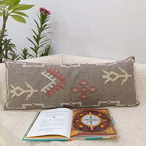 Trade Star Kilim Lumbar Pillow Cover Handwoven Throw Pillow Case Sabra Premium Quality Farmhouse Back Rest Pillow Cover Luxurious Bedding Pillow Cases for Housewarming Gifts 14 x 36 Inches - Image 4