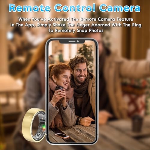 Smart Health Ring,Fitness Rings Tracker with Blood Pressure Monitor Heart Rate Blood Oxygen Sleep Monitor IP68 Waterproof Step Counter Calorie Tracker Health Rings for Women Men Android iOS Phones - Image 6