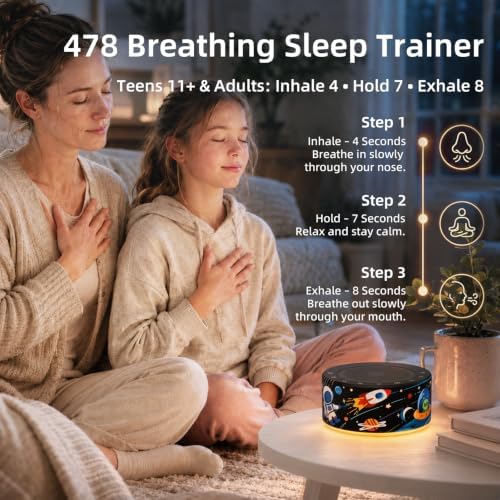 Kipcush White Noise Machine for Baby & Adults, Sleep Sound Machine with 30 Soothing Sounds, 8-Color Night Light, Memory Function, White Noise for Sleeping, Nursery, Office, Travel, Relaxation - Image 6