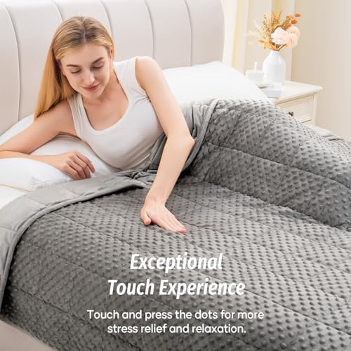 Wemore Weighted Blanket for Adults 20 lbs King Size 80"x87" Grey - Image 4