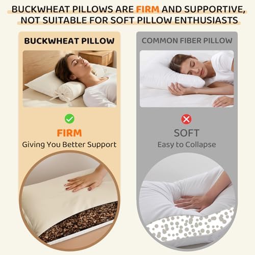 Buckwheat Pillow – 3-Point Head Neck Shoulder Support, Detachable - Image 6