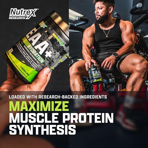 Nutrex Research EAA Hydration | EAAs + BCAA Powder | Muscle Recovery, Strength, Muscle Building, Endurance | 8G Essential Amino Acids + Electrolytes | (Packaging My Vary) 30 Servings (Lemon Lime) - Image 3