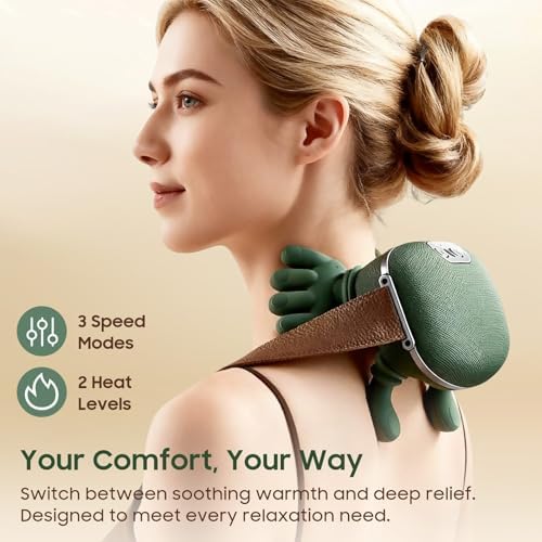 Hand Neck Massager with Fingers, Shoulder and Neck Massager with Hands, Bionic Heated Massager, Deep Tissue Massage, Shoulder & Cervical Relief, Relax Muscle Tension, Hands-Free, Portable - Image 2
