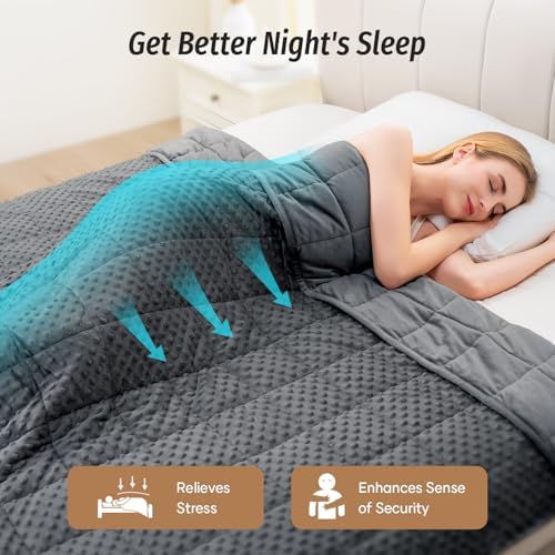 Wemore Weighted Blanket for Adults 15 lbs Twin Size 48"x72" Dark Grey - Image 4