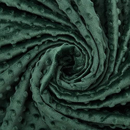 TONGDADA Weighted Blanket Cover (Dark Green Minky Dot, 60''x80'' Duvet Cover) - Image 3