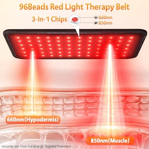 Red Light Therapy for Body: Cordless Rechargeable 660nm 850nm Wrap Belt - Image 6