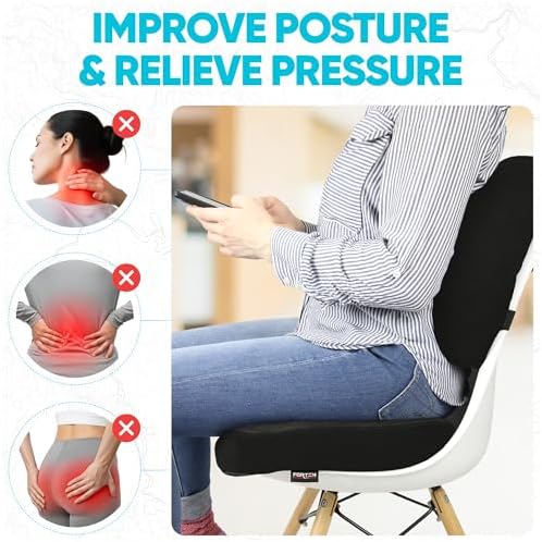 FORTEM Seat Cushion & Lumbar Support for Office Chair, Wheelchair, Car - Image 5