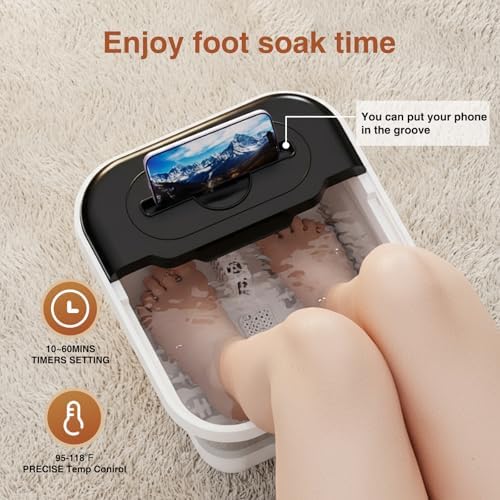 Foot Soaking Tub Massager with Heat, Bubbles, Temperature Control & Timer - Image 4