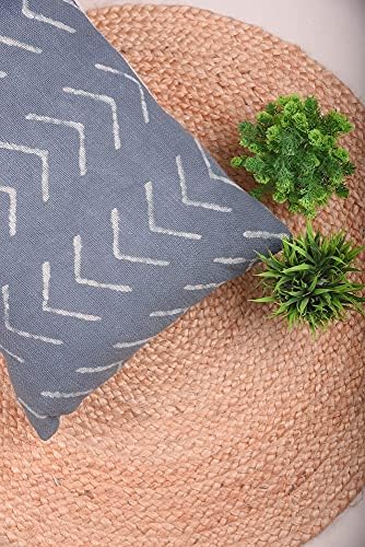 Trade Star 100% Cotton Pillow Cover 100% Cotton Pillow Cover Handmade Throw Pillow Case Back Rest Pillow Cases xHandloomed Decorative Cushion Oblong (Dark Grey Phoenix,14X36 Inch) - Image 4
