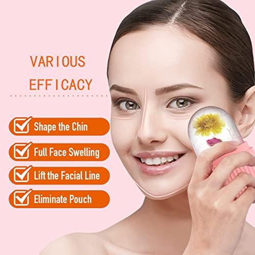 XHJRI Ice Cube Roller Massager for Face, Eyes and Neck Naturally Conditioning and Skin Care,De-Puff Eye Bags,Reduce Migraine Pain,Reusable Massage Silicone Ice Mold (Pink) - Image 4
