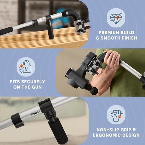 LifePro Massage Gun Extension Handle for Back and Hard-to-Reach Areas - Image 4