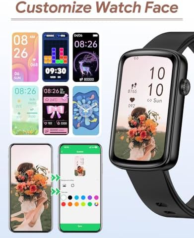 Fitness Tracker, Fitness Watches for Women Men with Heart Rate Monitor Blood Oxygen Sleep Tracker Pedometer, 1.47" Smart Watch Step Calorie Counter for Android iOS IP68 Waterproof - Image 6