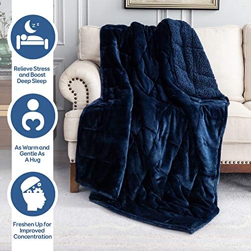 Cottonblue Fleece Weighted Blanket 15lbs for Adults Teens Twin Size 48x72in - Image 2