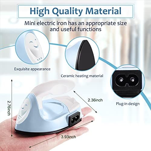 Honoson Mini Craft Iron with Charging Base Tiny,Light Blue - Image 2