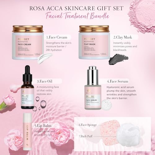 Gifts for Women, Birthday Gift for Women, 30pcs Rose Face Skin Care Set - Image 6
