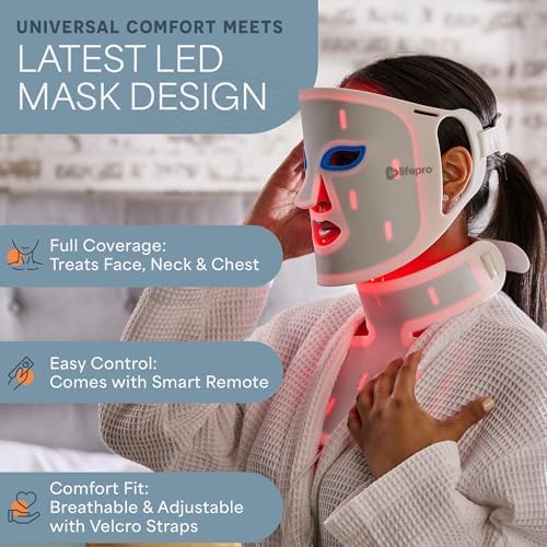LifePro Revitaglow Red Light Therapy Mask - Triple Chip LED Face Mask - Image 4