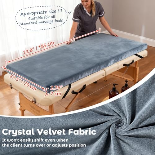 Noverlife 3" Memory Foam Massage Bed Mattress Topper with Removable Cover - Image 2