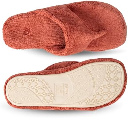 Acorn Women's Spa Thong Slippers with Cloud Contour Comfort - Arch Support and Plush Fluffy Terry Lining, Perfect for Beach, Camping, Poolside, or Bathroom Wear - Image 5