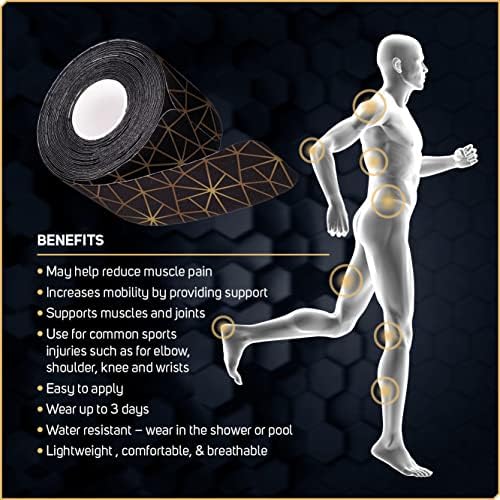 Care Science Copper Infused Kinesiology Tape, 40 Precut Strips, 2 Rolls - Image 2