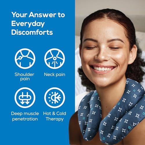 The Original Magic Bag® Neck-to-Back Signature Edition Thermal Compress for Pain Relief, Cotton, Blue, Award-Winning Hot & Cold Therapy - Image 2