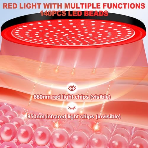 LanSuper Red Light Therapy for Face & Body, Red Infrared Light Therapy Lamp - Image 2