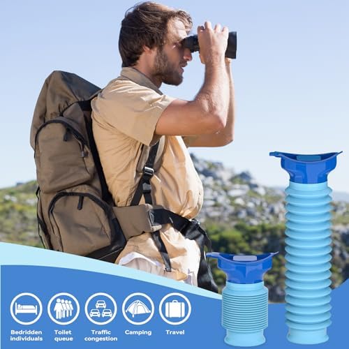 Pee Bottles for Men, Adjustable Emergency Urinal 2PCS Portable Toilet 750ml - Image 2