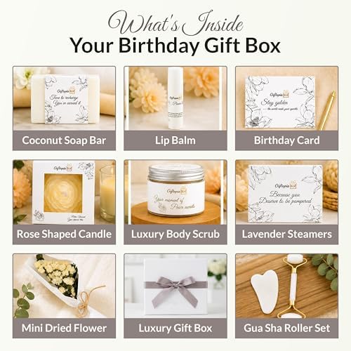 Luxury Spa Gifts for Women, Pamper Self Care Gift Set with Shower Steamers, Body Scrub, Candle & Gua Sha, Birthday, Bridal Shower & Thank You Gifts - Image 2