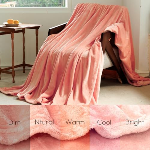 NANPIPER Soft Baby Blanket Lightweight-Breathable Fleece for Toddler All-Season Rose Tan Pink 30"x40" - Image 4