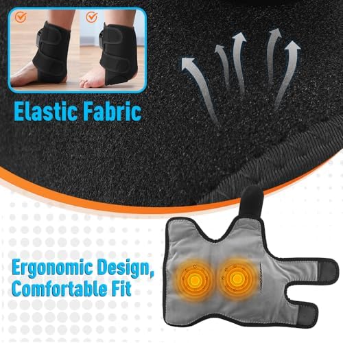 2-Pack Cordless Foot and Ankle Massager for Neuropathy, Ankle Heating Pad - Image 3