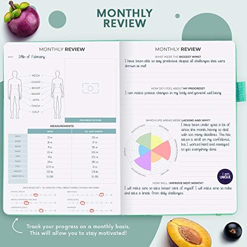 Clever Fox Wellness Planner & Food Journal for Weight Loss, A5 Turquoise - Image 6