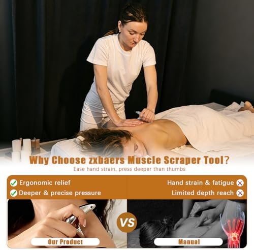 zxbaers 2PCS Trigger Point Massage Tool, Body Scraper Massage Tool, Stainless Steel Body Gua Sha Tool for Deep Tissue Pain Relief & Fascia Release - Image 2