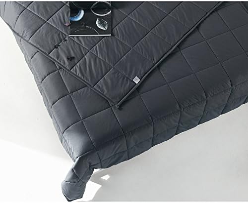 RelaxBlanket Cotton Weighted Blanket King Size 100% Cotton with Premium Glass Beads for All-Season 80''x90'' 25lbs,Dark Grey - Image 4