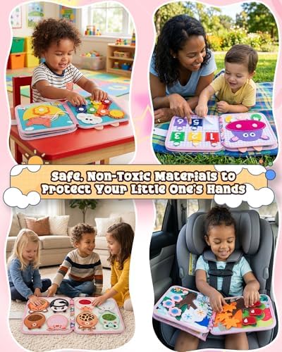 Montessori Busy Book, 8-Page Sensory Activity Toy, Rabbit - Image 6