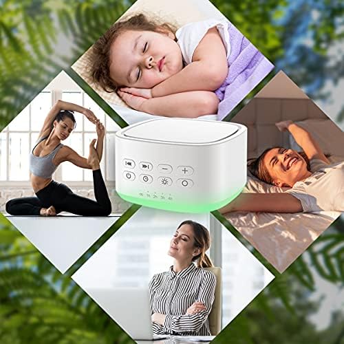 Magicteam White Noise Machine 10 Colors Lights and 25 Soothing Sounds Sleep Sound Machine with 5 Timers with Memory Feature Portable Sound Machine for Baby Adults. (White) - Image 7