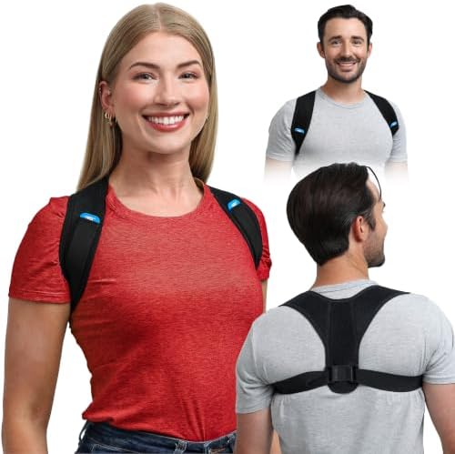 Omeer Posture Corrector for Women and Men, Adjustable Back & Shoulder Brace by Omeer